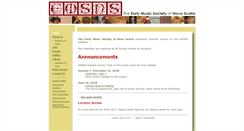 Desktop Screenshot of earlymusic.chebucto.org